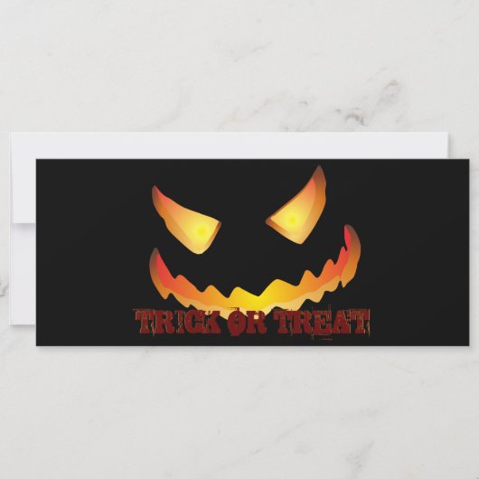 Invitation Visage de citrouille 2 pour Halloween (Devant)