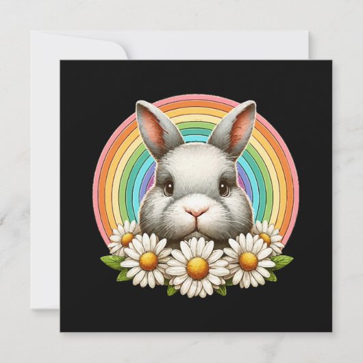 Invitation Visage de lapin (Devant)