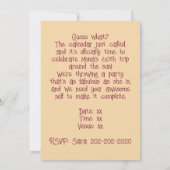 Invitation Visage drôle - 60 & Fabuleux photo fantasque Anniv (Dos)