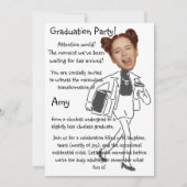 Invitation Visage drôle | Fun & Unique Photo Graduation Party (Devant)