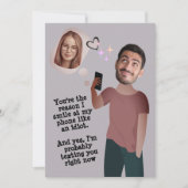 Invitation Visage drôle | Photo Whimsical Fun Valentine's Car (Devant)