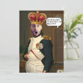 Invitation Visage personnalisé roi trou avec affiche de couro (Debout devant)