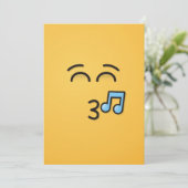 Invitation Visage sifflant avec yeux souriants (Debout devant)