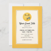 Invitation Visage sifflant avec yeux souriants (Dos)
