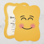 Invitation Visage souriant aux yeux souriants (Devant / Derrière)