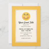 Invitation Visage souriant aux yeux souriants (Dos)