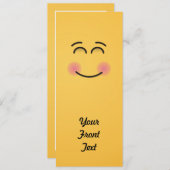 Invitation Visage souriant aux yeux souriants (Devant / Derrière)