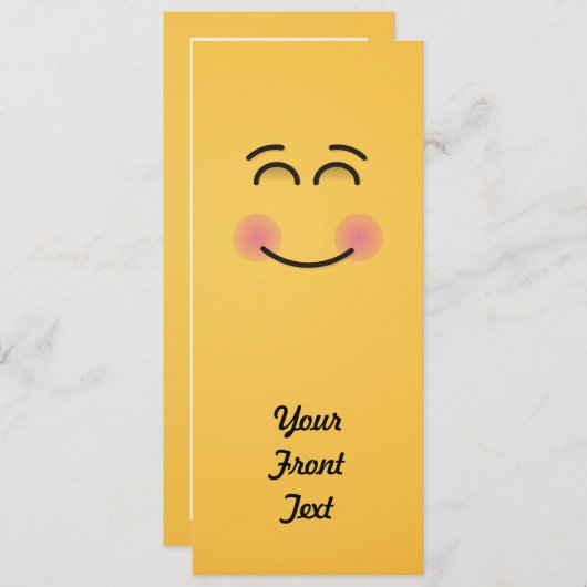 Invitation Visage souriant aux yeux souriants (Devant / Derrière)