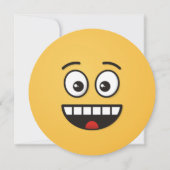 Invitation Visage souriant avec bouche ouverte (Devant)
