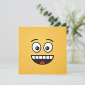 Invitation Visage souriant avec bouche ouverte (Debout devant)