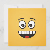Invitation Visage souriant avec bouche ouverte (Devant)