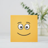 Invitation Visage souriant avec yeux ouverts (Debout devant)