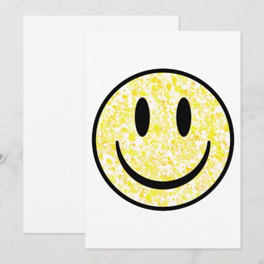 Invitation Visage souriant éclaboussé (Devant / Derrière)