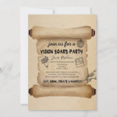 Invitation Vision Board Party Girls Night Hand Draw  (Devant)