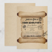Invitation Vision Board Party Girls Night Hand Draw  (Devant / Derrière)