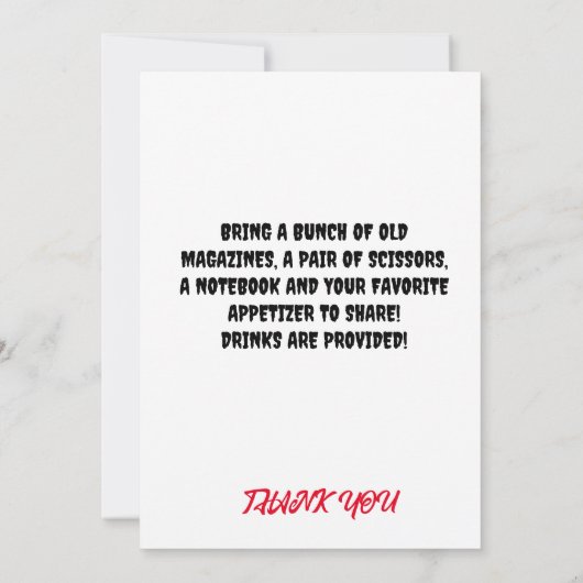 Invitation Vision Board Party Invitation, Dream vision (Dos)