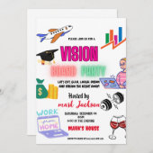 Invitation Vision Board Party Invitation, Dream vision (Devant / Derrière)