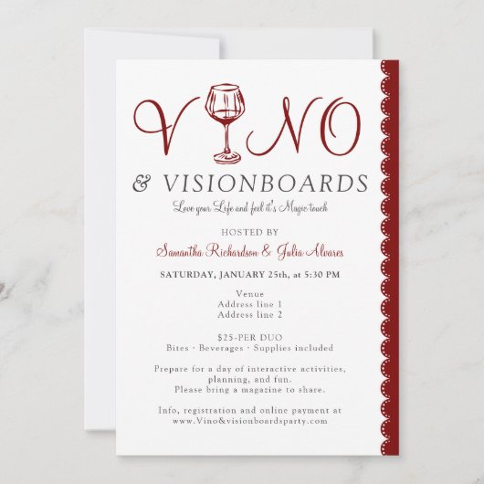 Invitation Vision Board Sorority Women Networking Party (Devant)