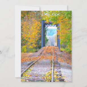 Invitation vision de rail d'automne