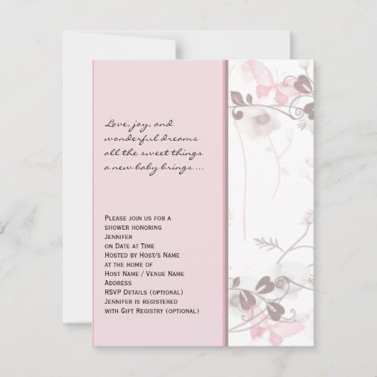 Invitation Visions sur les papillons dans l'invitation au Bab (Devant)