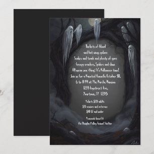 Invitation Visiteurs Ghosts Halloween Party