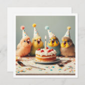 Invitation Vite ! Anniversaire de la perruche, anniversaire d (Devant / Derrière)