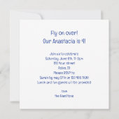 Invitation Vite ! Anniversaire de la perruche, anniversaire d (Dos)