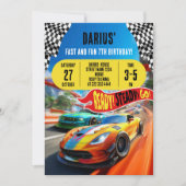Invitation Vitesse de la course Anniversaire Fête (Devant)