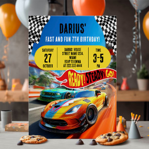 Invitation Vitesse de la course Anniversaire Fête