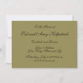 Invitation Vitrail Art Nouveau Fleur d'Iris Bleu Or (Dos)