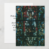 Invitation Vitrail d'église religieux vintage (Devant / Derrière)