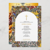 Invitation Vitrail grec orthodoxe Christening Baptême (Devant / Derrière)