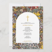 Invitation Vitrail grec orthodoxe Christening Baptême (Devant)