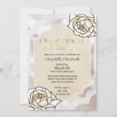 Invitation Vitraux de conte de fées Roses Blanches (Devant)