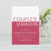 Invitation Viva magena couleur bloc couples wedding shower (Debout devant)