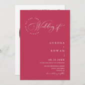 Invitation Viva Magenta Arch QR Code Mariage Photo (Devant / Derrière)