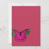 Invitation Viva Magenta Floral Douche nuptiale (Dos)