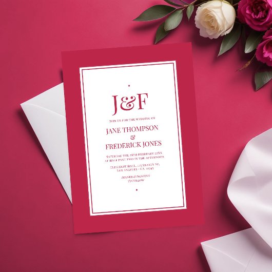 Invitation Viva Magenta Mariage
