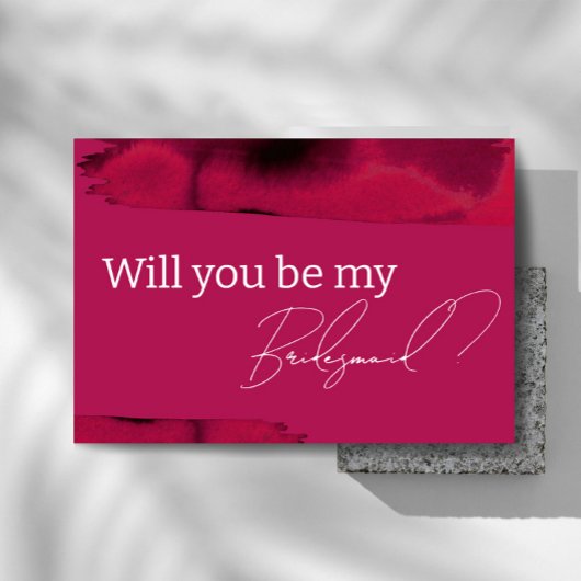 Invitation Viva Magenta, Modern be bridesmaid proposition
