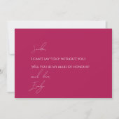 Invitation Viva Magenta, Modern be bridesmaid proposition (Dos)