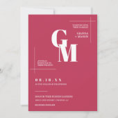Invitation Viva Magenta Modern Minimal Mariage QR Code Photo (Devant)