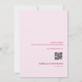 Invitation viva magenta moderne et mariage rose (Dos)