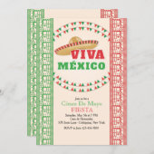 Invitation Viva Mexico (Devant / Derrière)