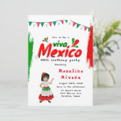 Invitation Viva Mexico Fille 00e fête d'anniversaire (Debout devant)