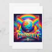 Invitation Vivant coloré (Devant / Derrière)