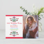 Invitation Vivats floraux de Mexicain de fiesta de fête (Debout devant)