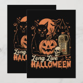 Invitation Vive Halloween (Devant / Derrière)