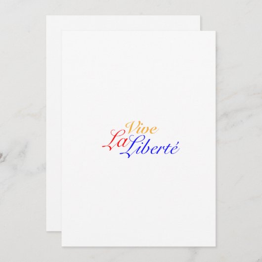 Invitation Vive La Liberté - Vive La Liberté - Vive la Libert (Devant / Derrière)
