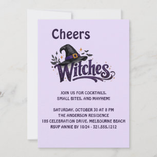 Invitation Vive les sorcières drôles Halloween Soirée entre f