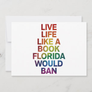 Invitation Vivez comme le livre que la Floride interdirait Ca